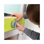 Bucatarie modulara din lemn de joaca copii cu 4 piese interschimbabile-Deluxe Grande Cuisine Modular Wooden Play Kitchen Acooltoy 